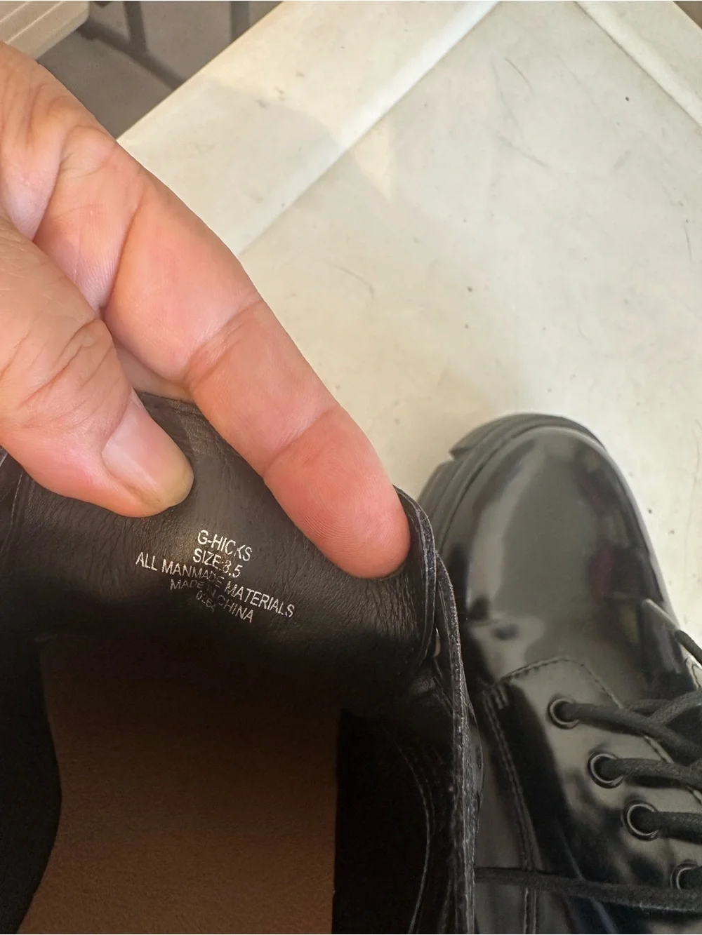 Madden Girl Black Patent Lace-Up Derby Shoes